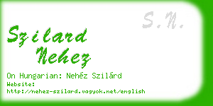 szilard nehez business card