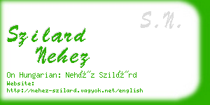 szilard nehez business card